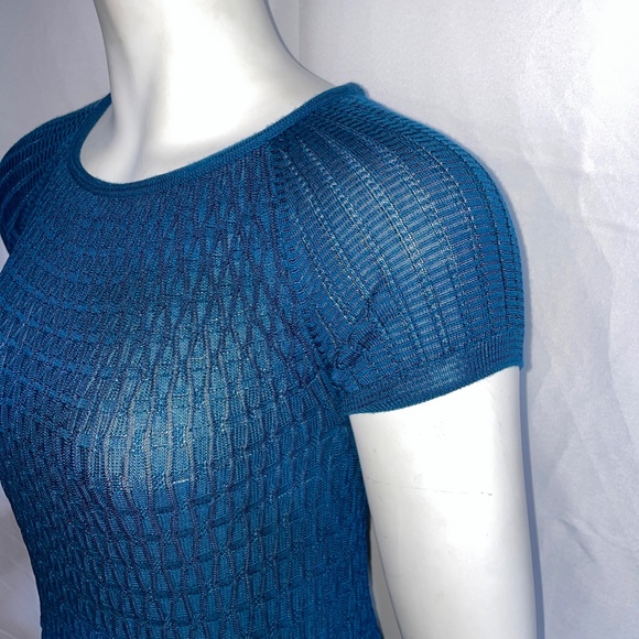 Mission Mini Dress Purple Short Sleeve Scoop Neck Size S - Picture 3 of 8